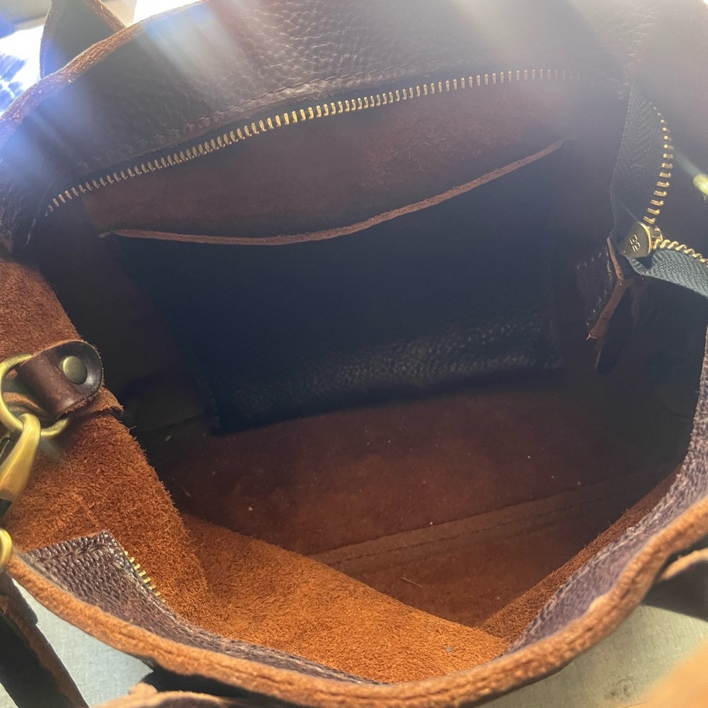 Portland Leather Dark Brown Crossbody Bag - Picture 4 of 6